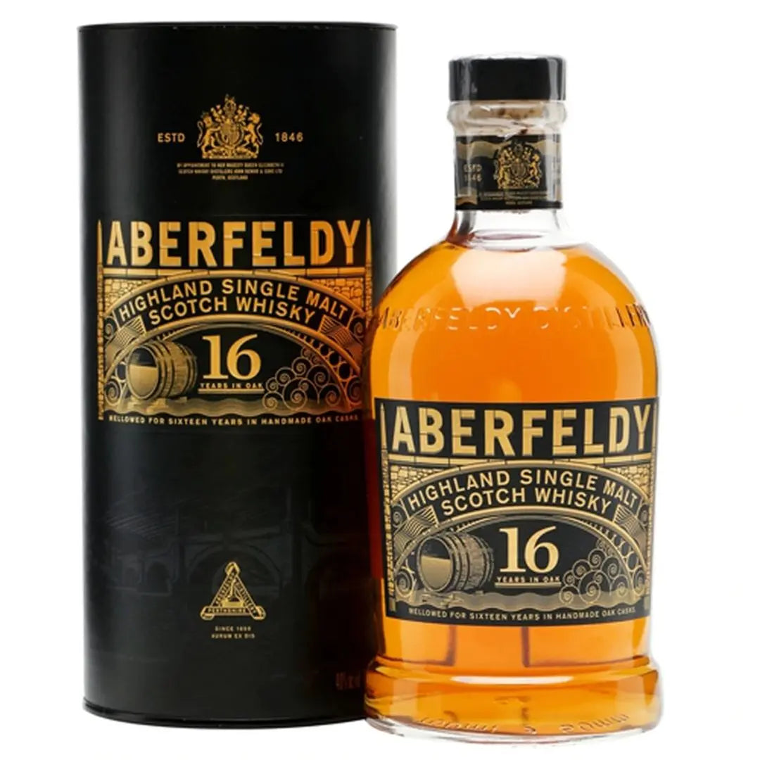 Aberfeldy 16 Years Old Single Malt Scotch Whisky (1x70cl) - TwoMoreGlasses.com
