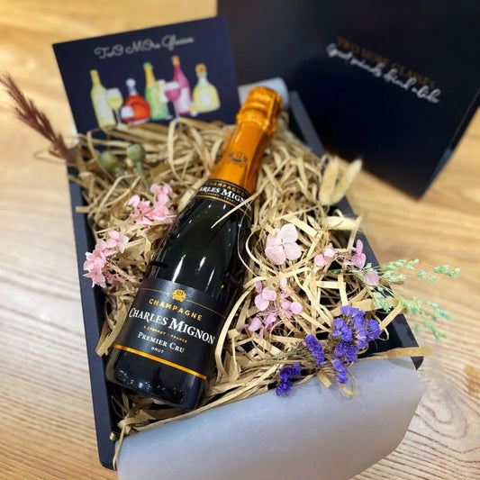 Charles Mignon Champagne Gift Box Set (1x37.5cl) (Half Bottle) - Free Shipping - TwoMoreGlasses.com