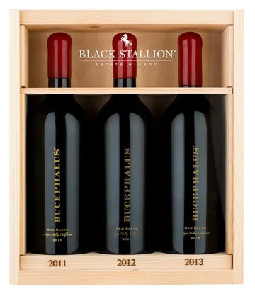Black Stallion Winery Bucephalus (3-bottle Vertical Gift Pack)(2011/2012/2013) (3x75cl) - TwoMoreGlasses.com