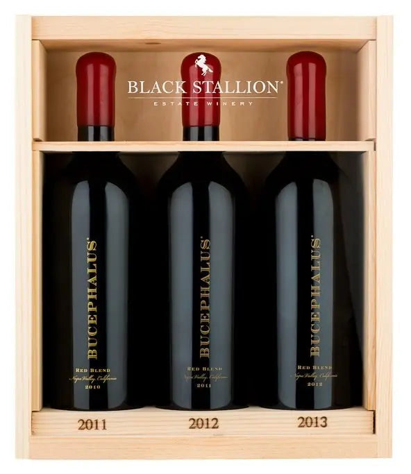 Black Stallion Winery Bucephalus (3-bottle Vertical Gift Pack)(2011/2012/2013) (3x75cl) - TwoMoreGlasses.com