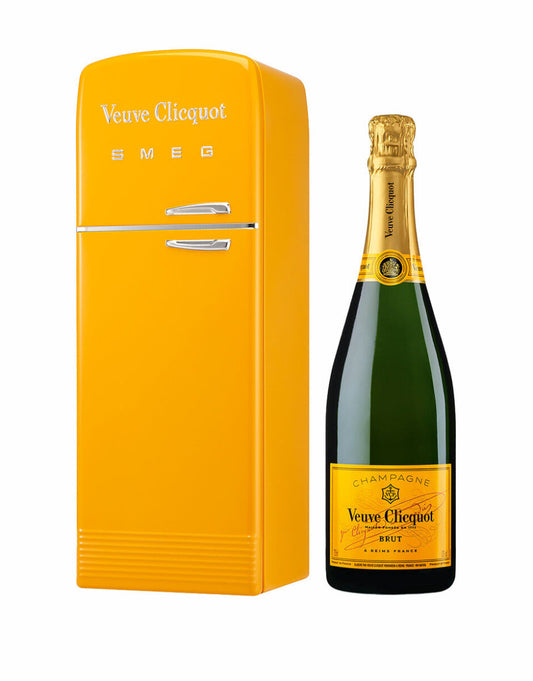 Veuve Clicquot Yellow Label with Fridge Gift Box NV (1x75cl) - TwoMoreGlasses.com