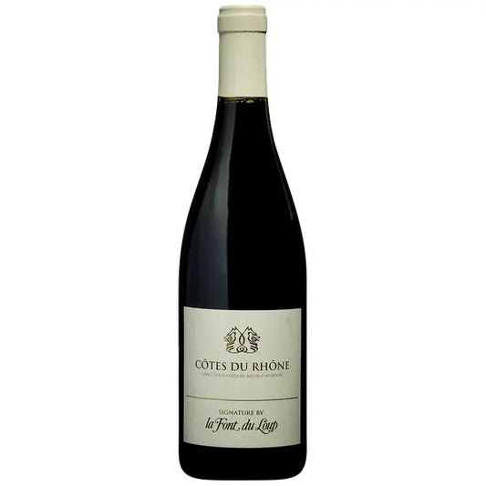 Chateau de la Font du Loup Signature by la Font du Loup Rouge 2018 Cotes du Rhone (1x75cl) - TwoMoreGlasses.com