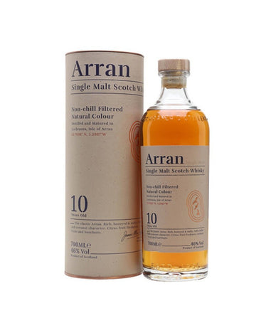 The Arran 10 Year Old Single Malt Whisky (1x70cl) - TwoMoreGlasses.com