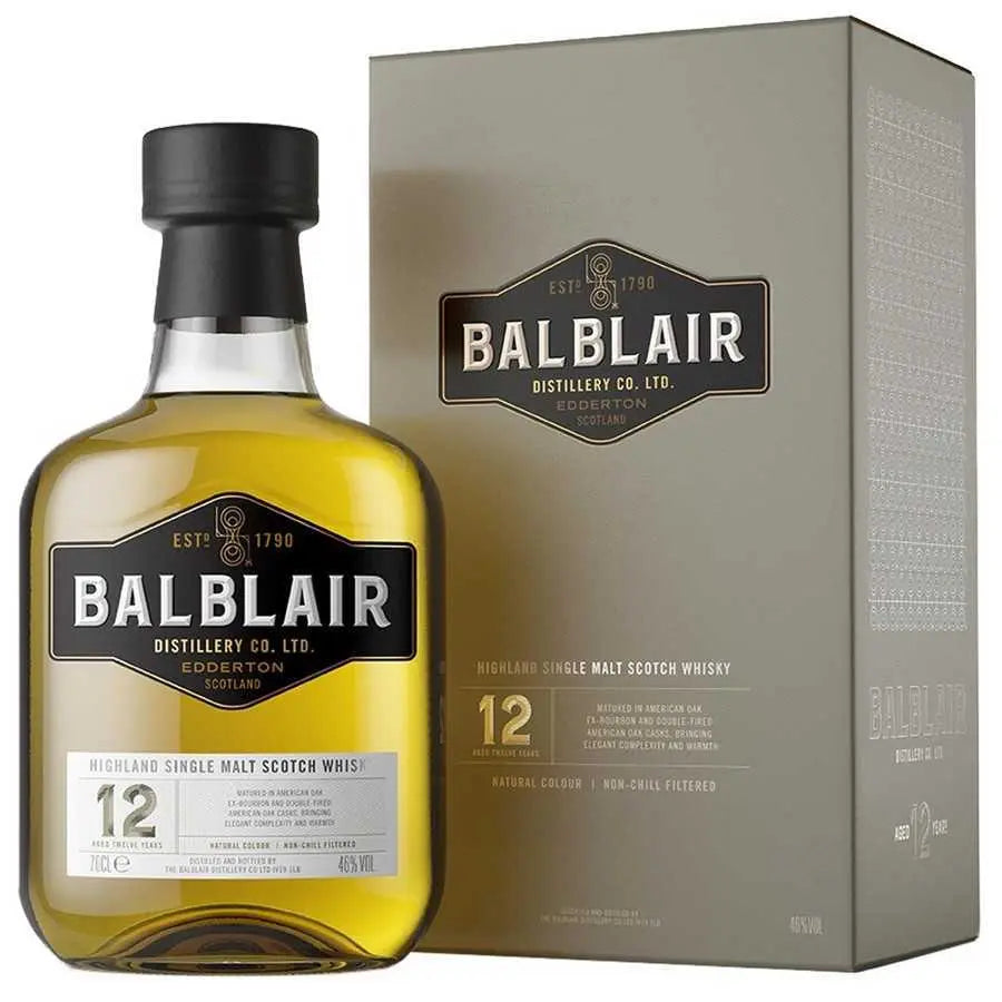 Balblair 12 years old Highland Single Malt whisky (1x70cl) - TwoMoreGlasses.com
