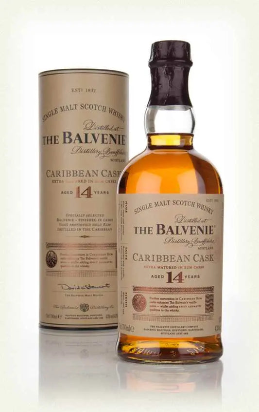 Balvenie 14 Year Old Caribbean Cask (1x70cl) - TwoMoreGlasses.com