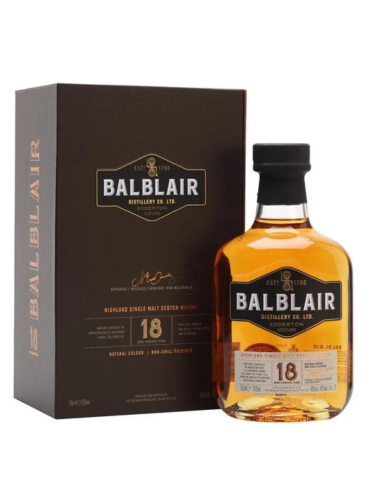 Balblair 18 years old Highland Single Malt whisky (1x70cl) - TwoMoreGlasses.com