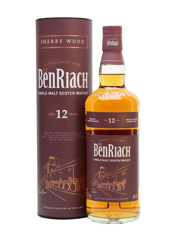 BenRiach 12 sherry Year Old (1x70cl) - TwoMoreGlasses.com