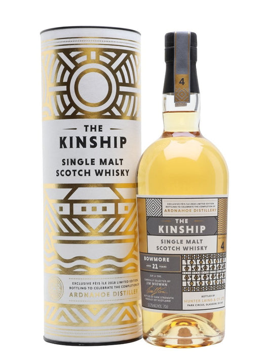 The Kinship Bowmore 21 Years Aged Single Malt Scotch Whisky (1x70cl) - TwoMoreGlasses.com