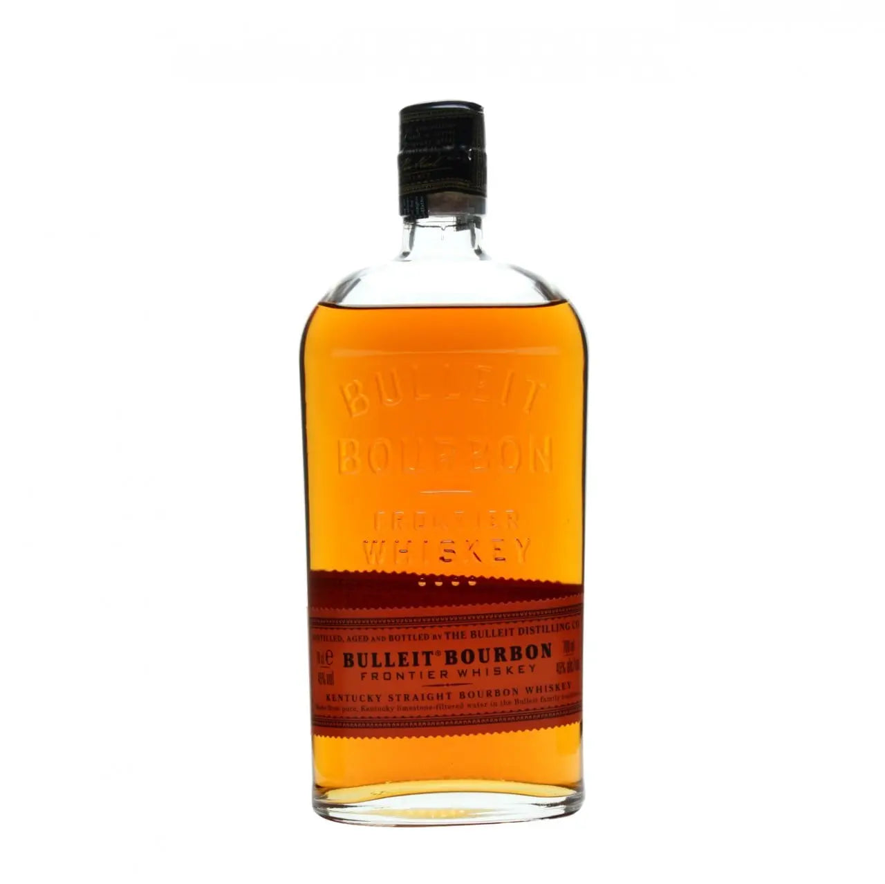 Bulleit Bourbon Frontier Whiskey (1x70cl) - TwoMoreGlasses.com