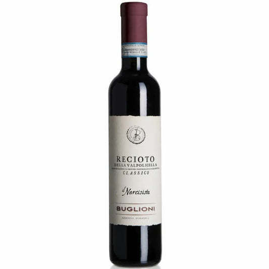 Buglioni Recioto della Valpolicella Classico IL NARCISISTA 2019 (1x50cl) - TwoMoreGlasses.com