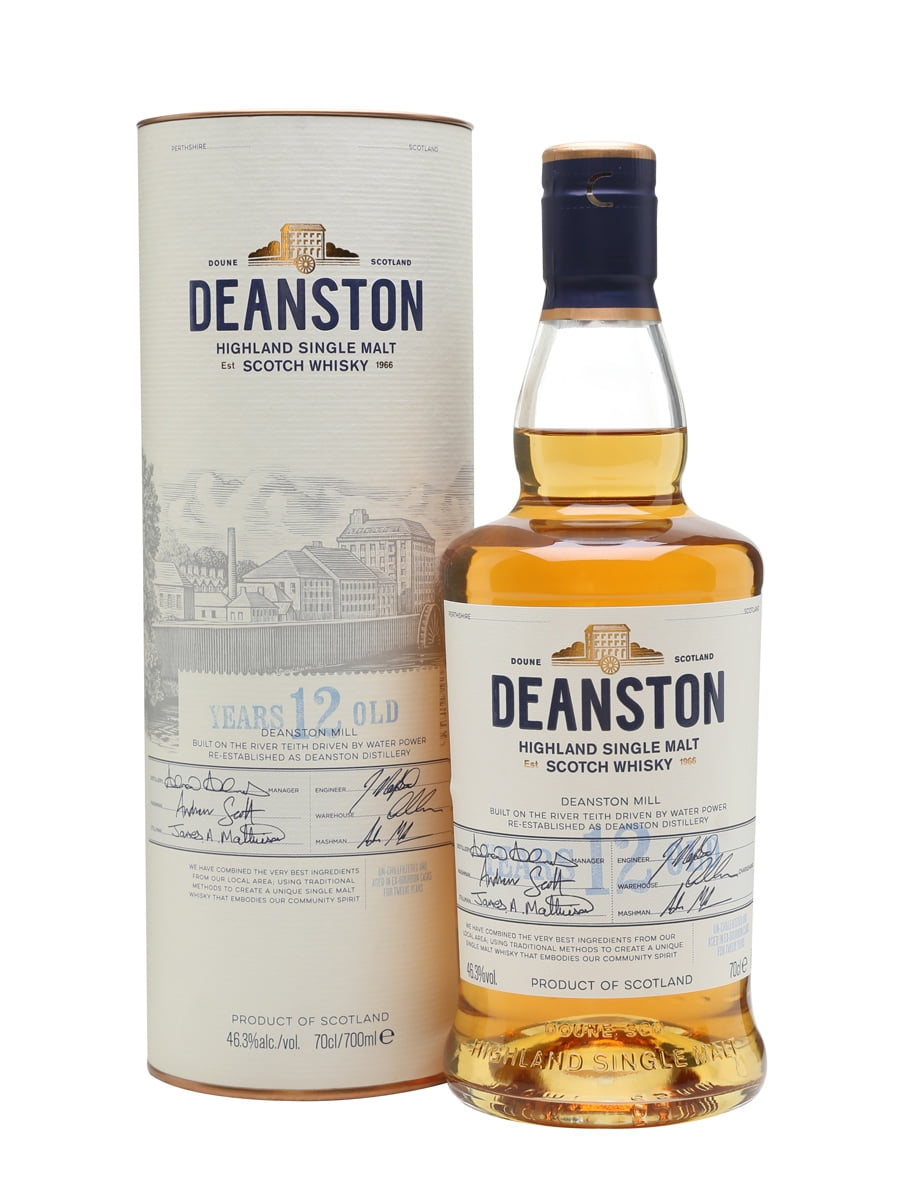 Deanston 12 Years Old Highland Single Malt (1x70cl) - TwoMoreGlasses.com