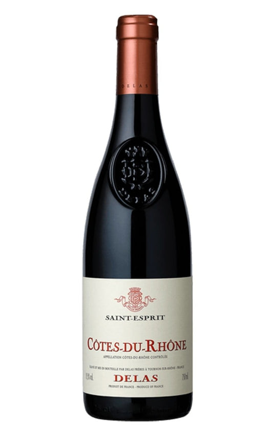 Delas Freres Cotes du Rhone Saint Esprit Rouge 2021 (1x75cl) - TwoMoreGlasses.com