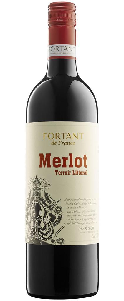 Fortant de France Terroir Littoral Merlot 2018 (1x75cl) - TwoMoreGlasses.com