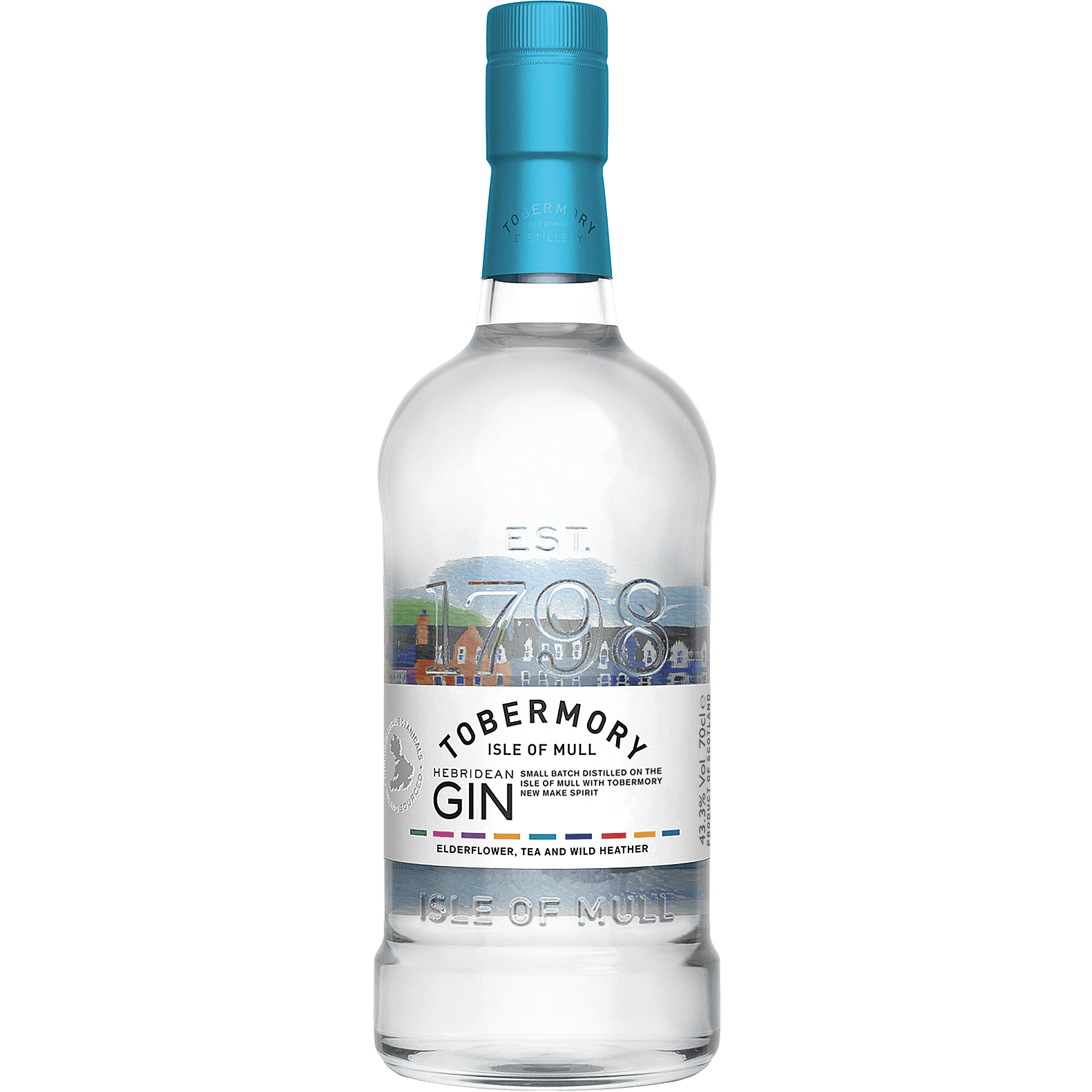 Tobermory (Isle of Mull) Hebridean Gin (1x70cl) - TwoMoreGlasses.com