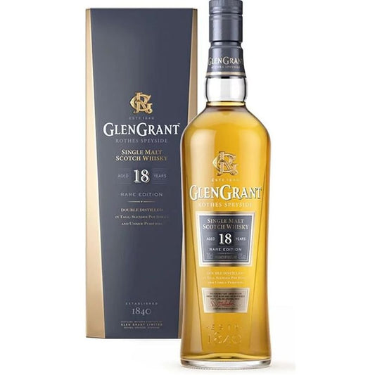 Glen Grant 18 Year Old Single Malt Whisky (1x100cl) - TwoMoreGlasses.com