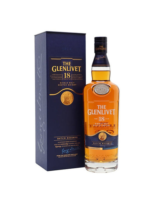 Glenlivet 18 year old Single Malt Whisky (1x70cl) - TwoMoreGlasses.com