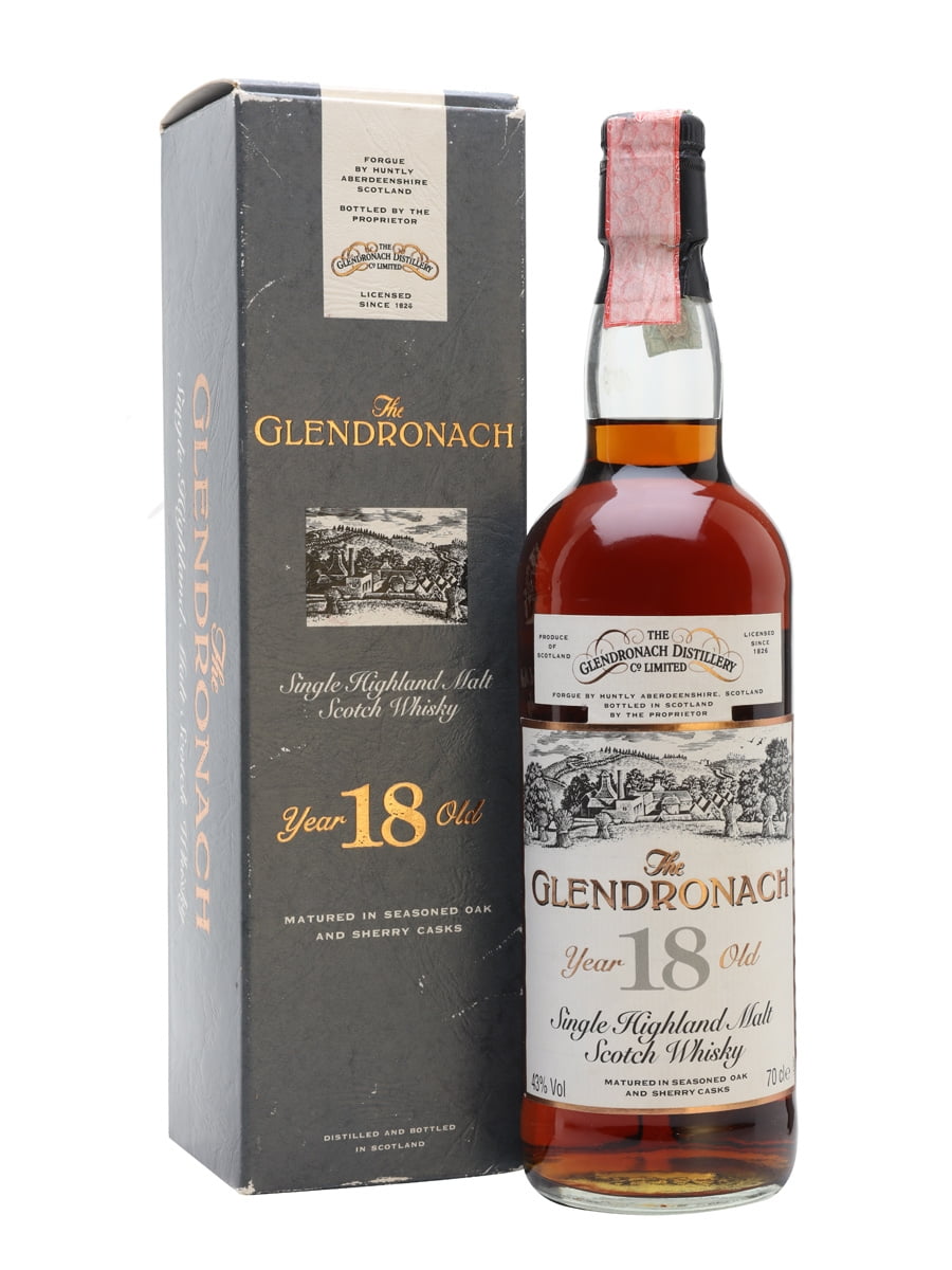 Glendronach 18 years old distilled in 1976 with box (1x70cl) - TwoMoreGlasses.com