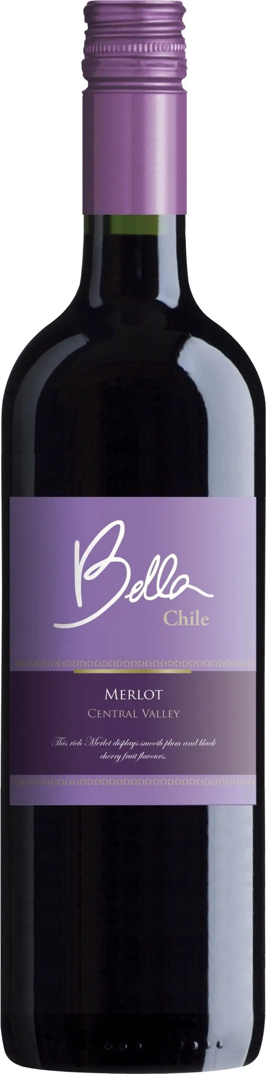 Bella Merlot 2020, Central Valley (1x75cl) - TwoMoreGlasses.com