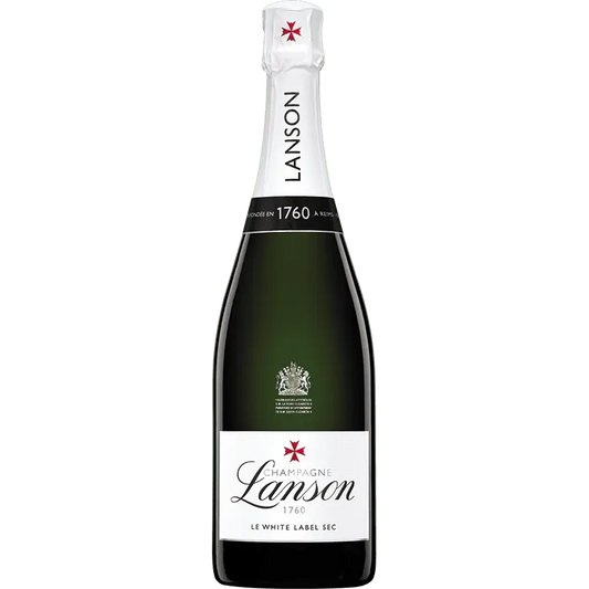 Champagne Lanson White Label Sec NV (1x75cl) - TwoMoreGlasses.com