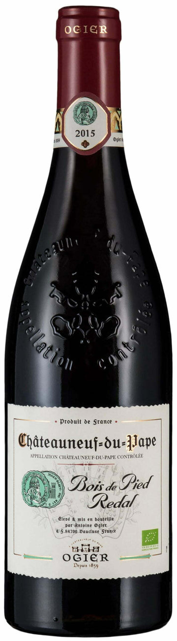 Ogier Chateauneuf du Pape Bois de Pied Redal Organic 2020 (1x75cl) - TwoMoreGlasses.com