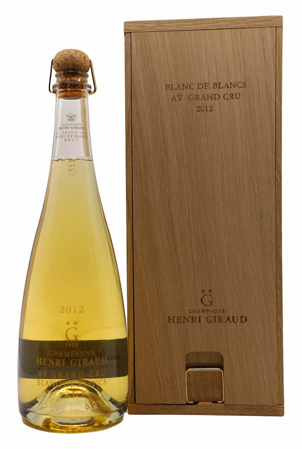 Henri Giraud Aÿ Blanc de Blancs Grand Cru 2012 with Gift Box (1x75cl) - TwoMoreGlasses.com