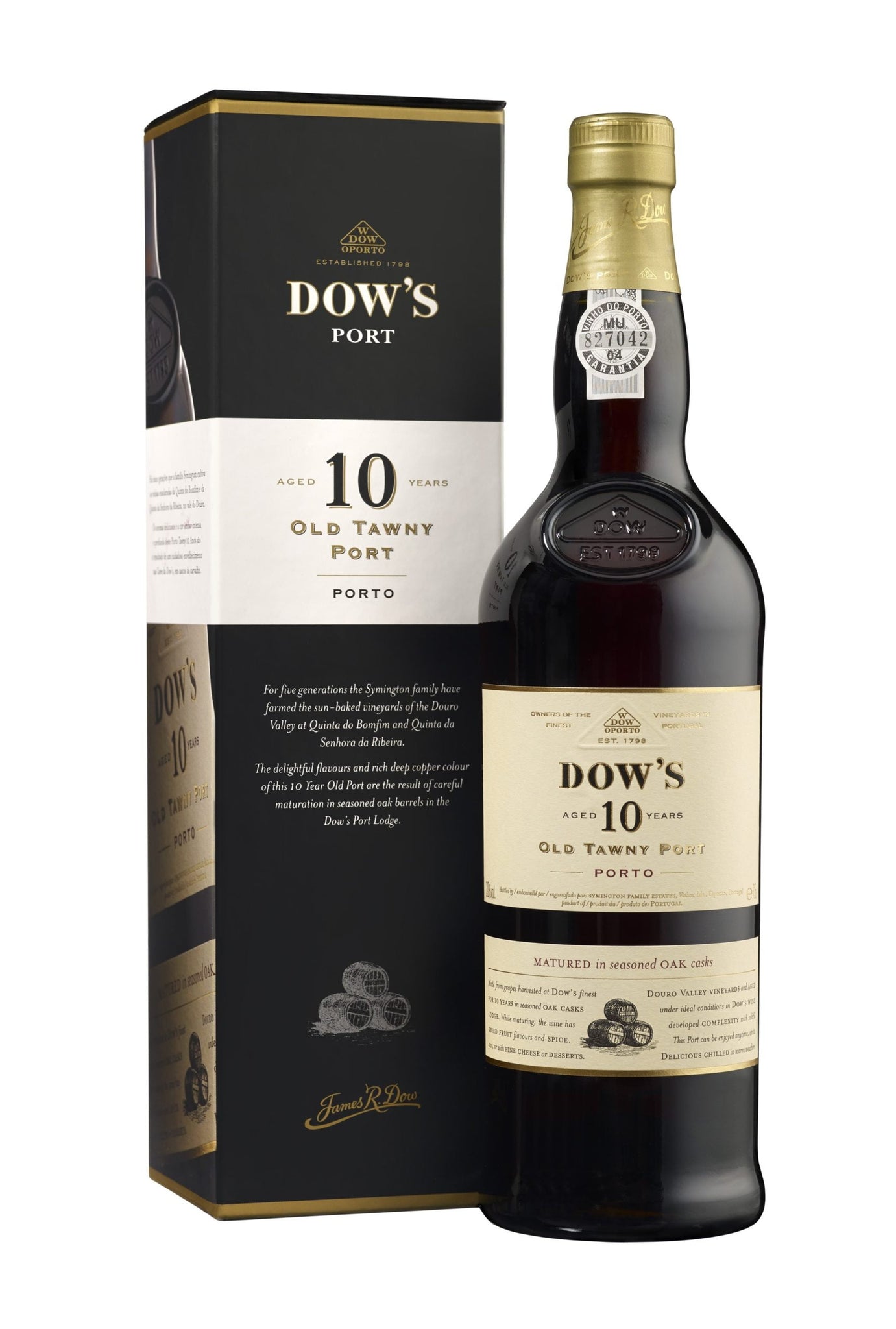 Dows 10 Year Old Tawny Port (Gift Box) (1x75cl) - TwoMoreGlasses.com