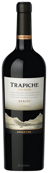 Trapiche Oak Cask Merlot 2019 (1x75cl) - TwoMoreGlasses.com