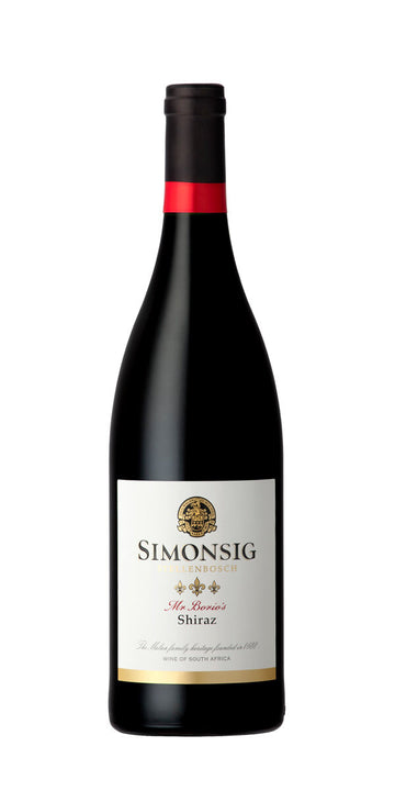 Simonsig Mr Borio's Shiraz, Stellenbosch, South Africa 2018 (1x75cl) - TwoMoreGlasses.com