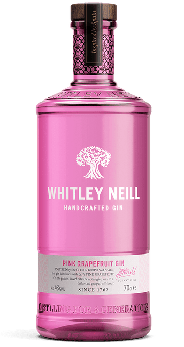WHITLEY NEILL - Whitley Neill Pink Grapefruit Gin (43%) (1x70cl) - TwoMoreGlasses.com