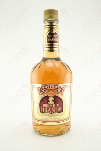 Potter's Premium Brandy - litre (1x100cl) - TwoMoreGlasses.com